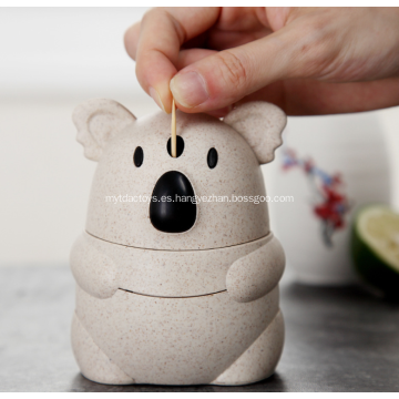 Lindo soporte para animales con palillo de dientes con forma de oso koala